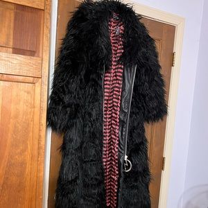 Dolls Kill x Marilyn Manson Black Faux Fur Coat Size M